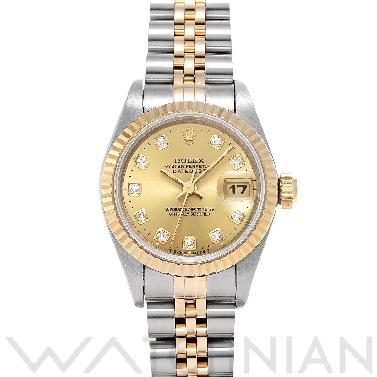 ロレックス デイトジャスト 69173G シャンパン/ダイヤモンド レディース 時計 【中古】【wristwatch】