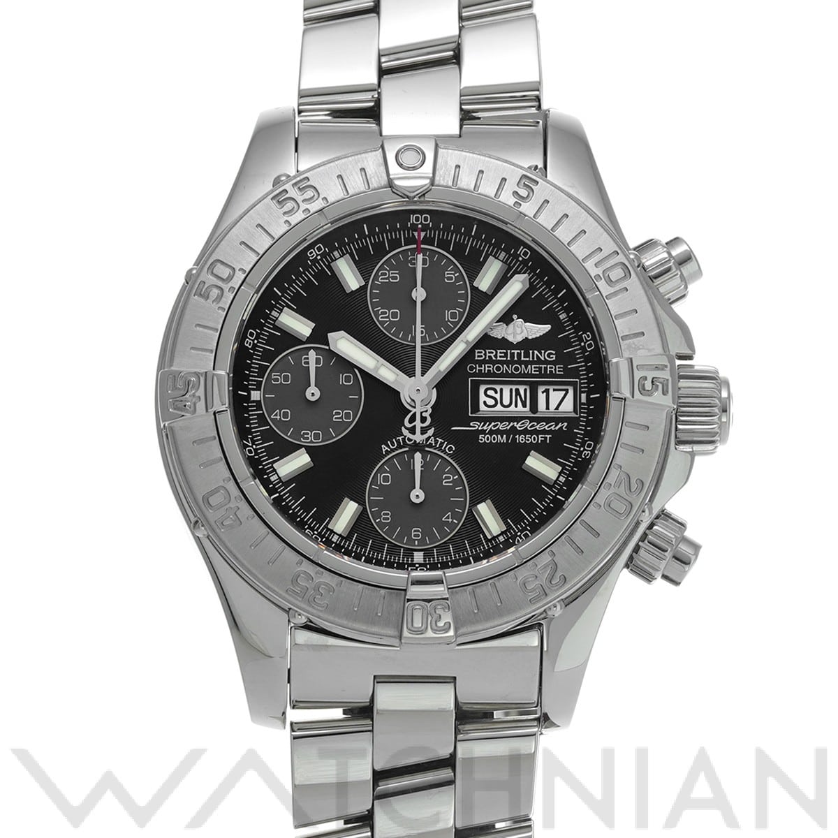 ブライトリング / BREITLING スーパーオーシャン クロノグラフ A111B77PRS ブラック/グレー メンズ 時計 【中古】【wristwatch】
