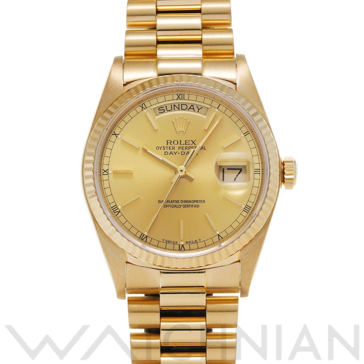 ロレックス デイデイト 18038 シャンパン メンズ 時計 【中古】【wristwatch】