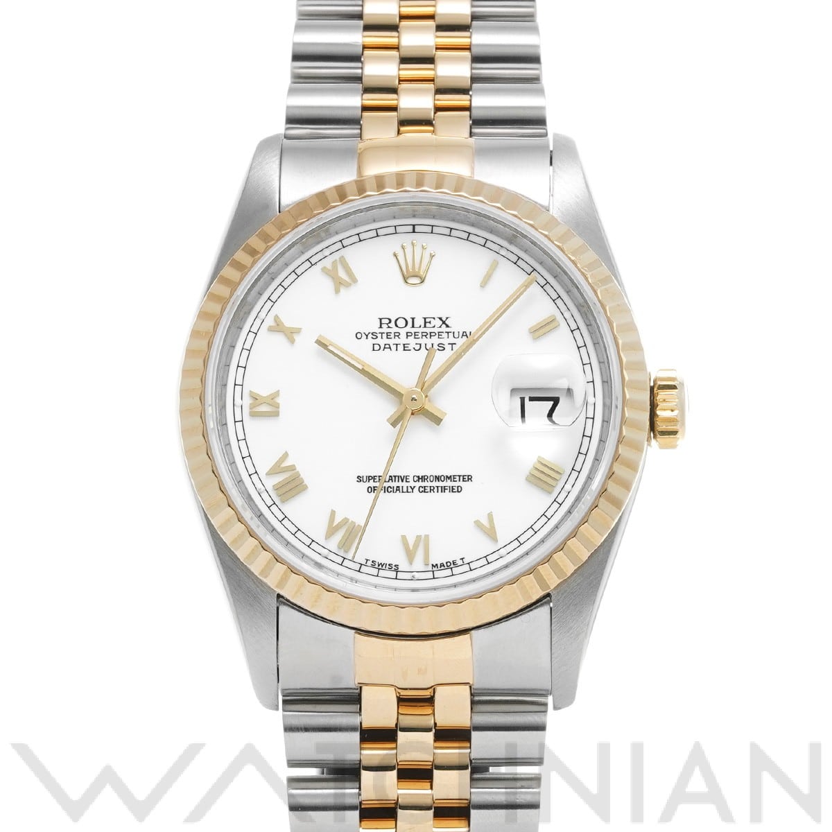 ロレックス デイトジャスト 16233 ホワイト メンズ 時計 【中古】【wristwatch】