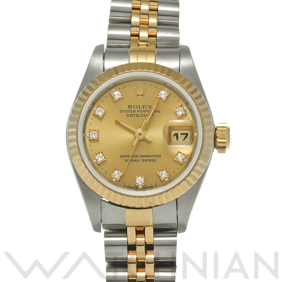 ロレックス デイトジャスト 69173G シャンパン/ダイヤモンド レディース 時計 【中古】【wristwatch】