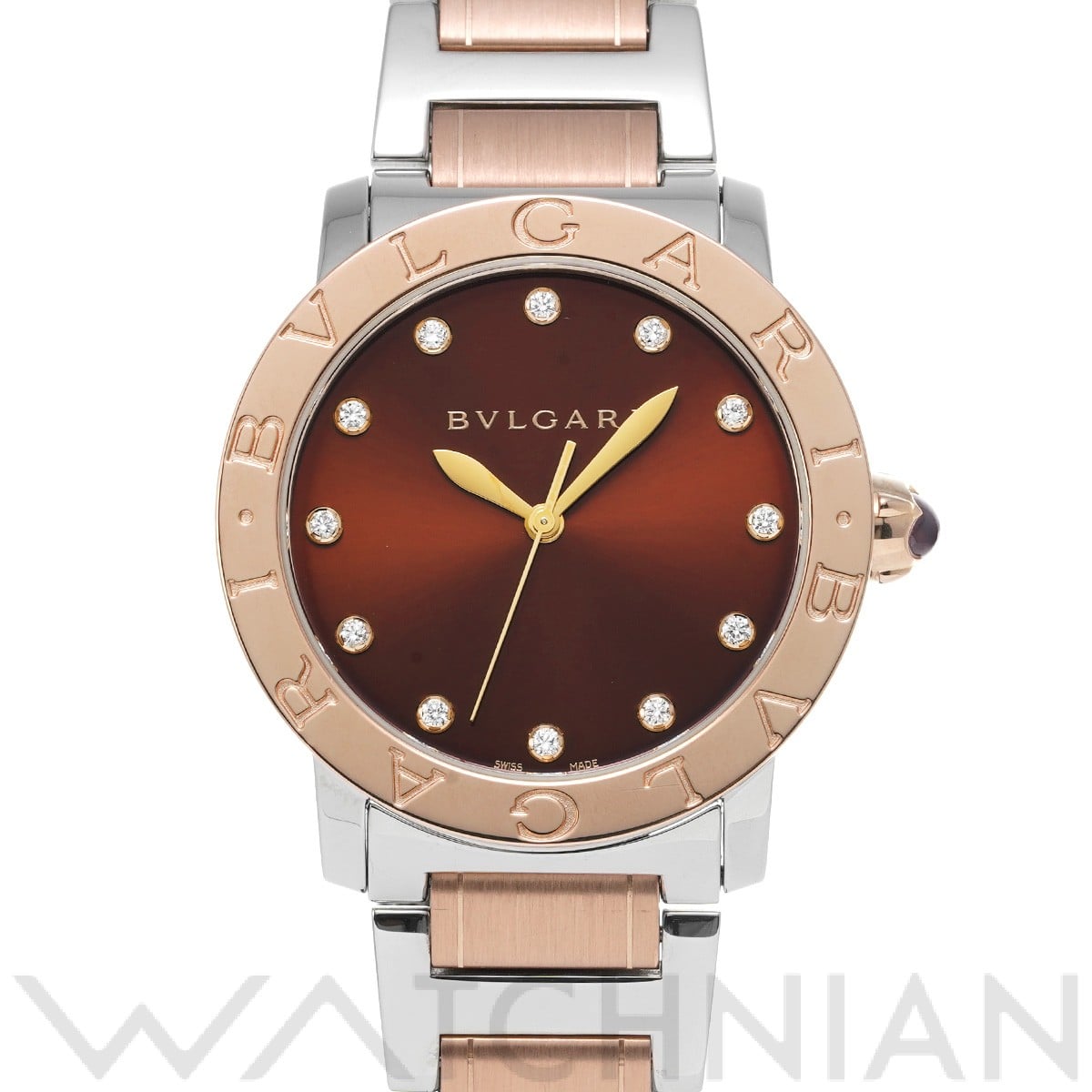 ブルガリ ブルガリブルガリ BBLP37SG ブラウン/ダイヤモンド レディース 時計 【中古】【wristwatch】