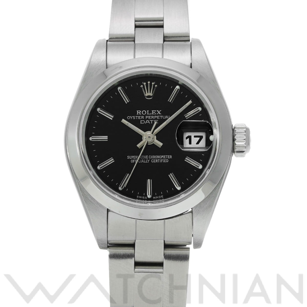 ロレックス オイスターパーペチュアル デイト 79160 ブラック レディース 時計 【中古】【wristwatch】