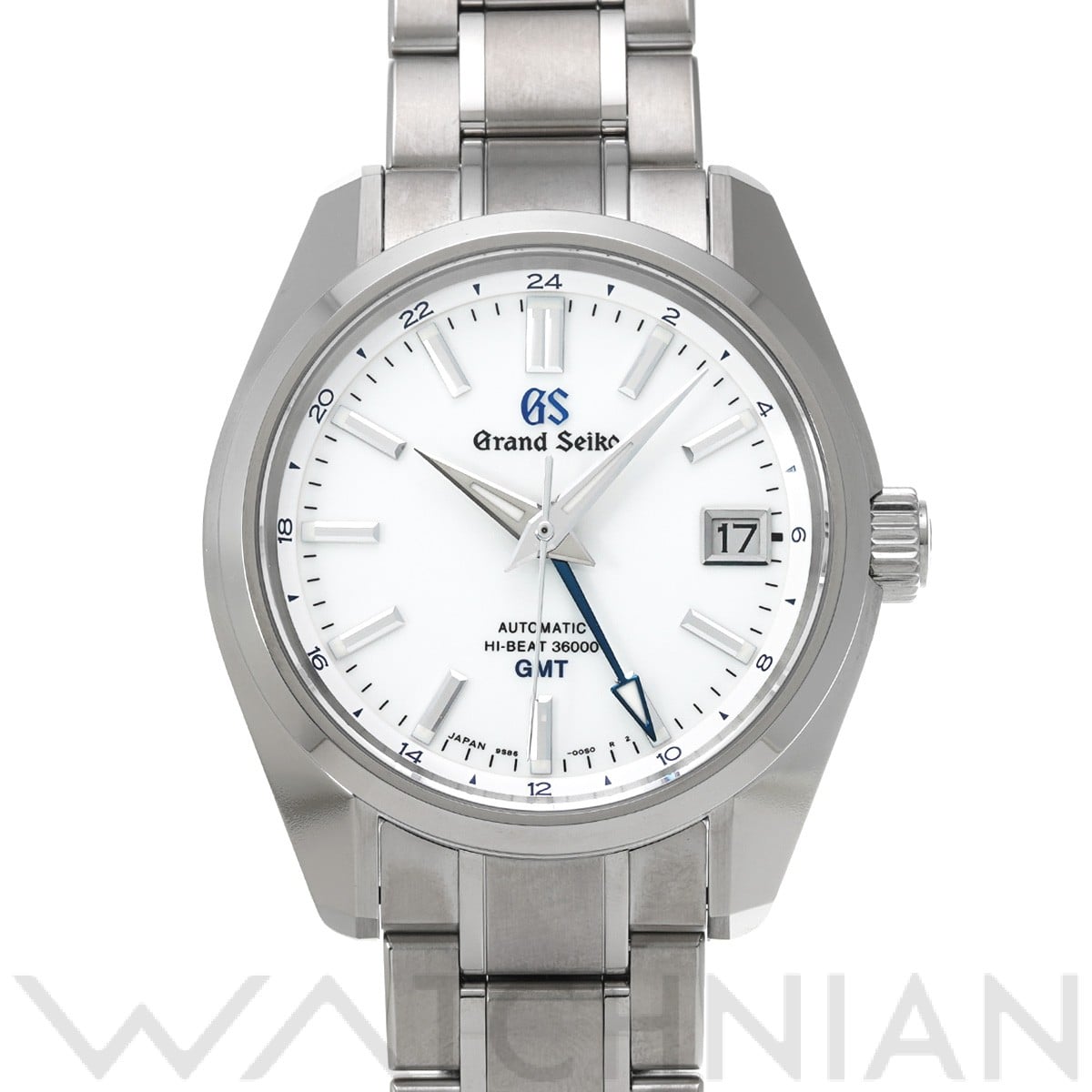 グランドセイコー ヘリテージコレクション メカニカル ハイビート36000 GMT 44GS 55th SBGJ255 ホワイト メンズ 時計 【中古】【wristwatch】