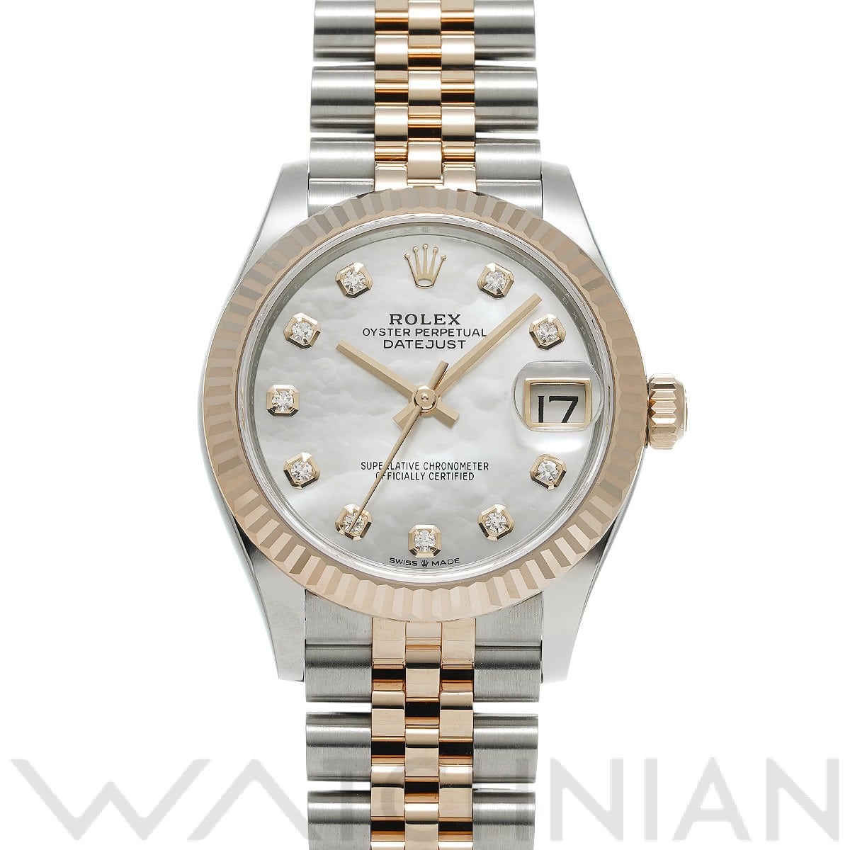 ロレックス デイトジャスト 31 278271NG ホワイトシェル/ダイヤモンド ユニセックス 時計 【中古】【wristwatch】