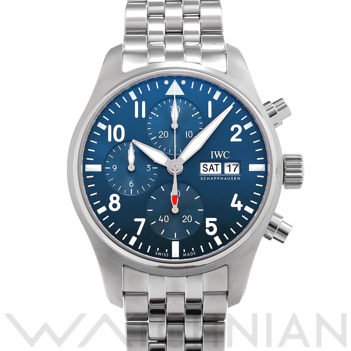 IWC パイロットウォッチ クロノグラフ 41 IW388102 ブルー メンズ 時計 【中古】【wristwatch】