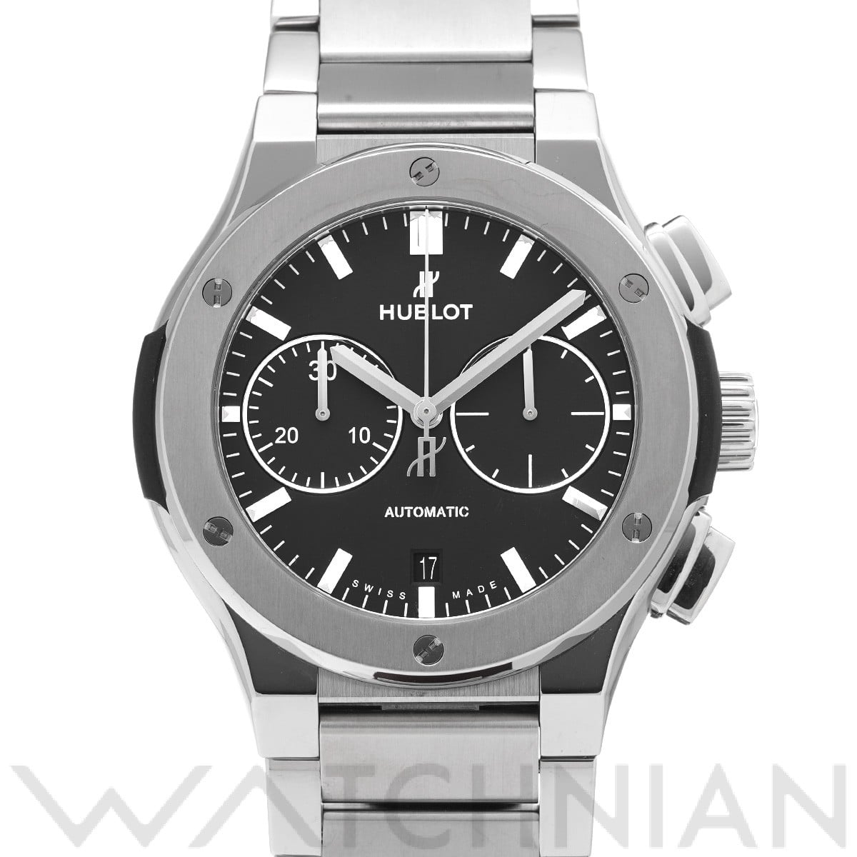 ウブロ クラシックフュージョン チタニウム クロノグラフ ブレスレット 520.NX.1170.NX マットブラック メンズ 時計 【中古】【wristwatch】