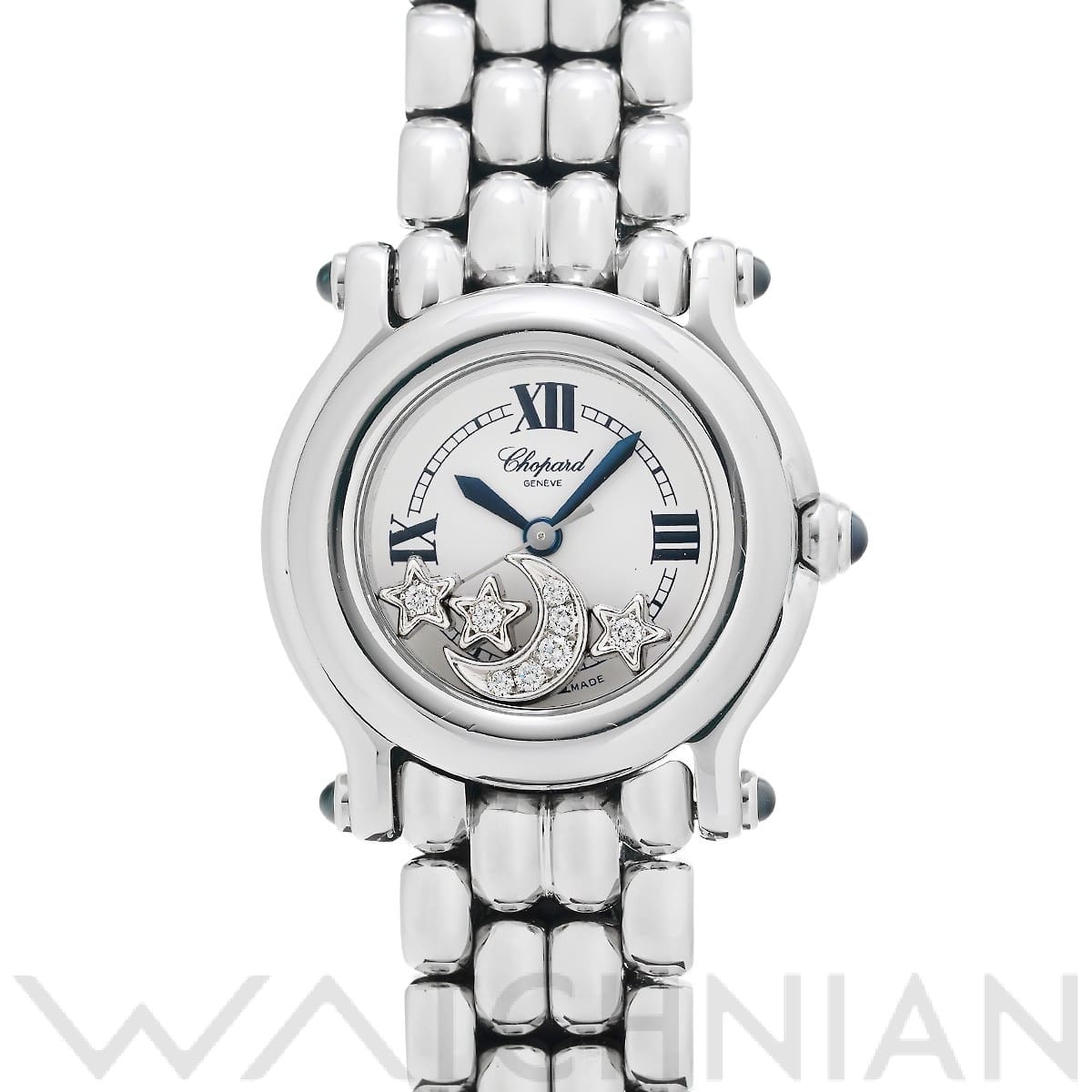 ショパール ハッピースポーツ 27/8250-23 ホワイト/ダイヤモンド レディース 時計 【中古】【wristwatch】