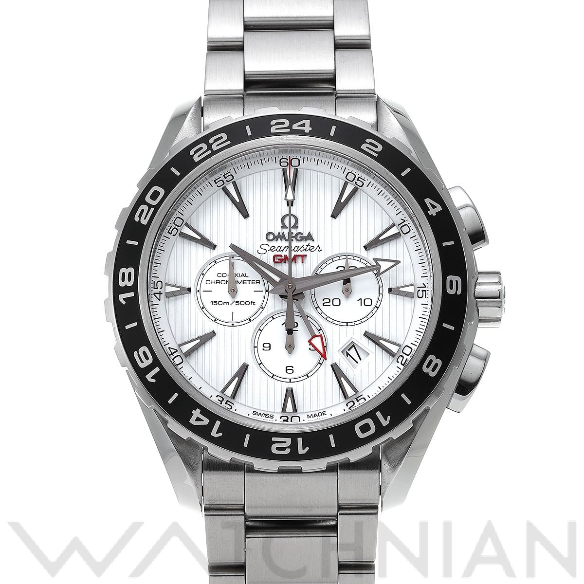オメガ / OMEGA シーマスター アクアテラ コーアクシャル GMT クロノグラフ 231.10.44.52.04.001 ホワイト メンズ 時計 【中古】【wristwatch】