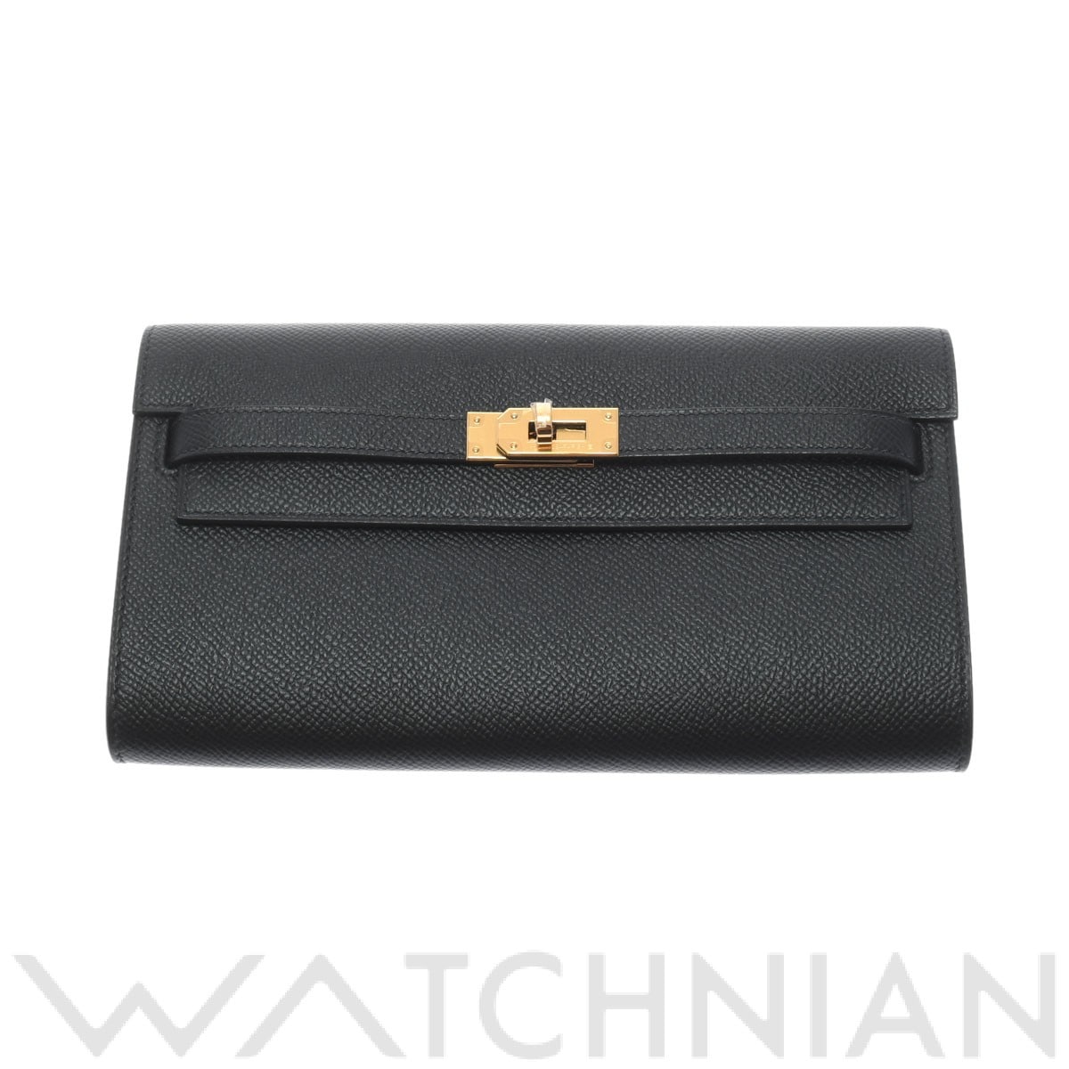 エルメス ケリーウォレット ロング トゥーゴー ブラック/ゴールド金具 ヴォーエプソン レディース 財布 【新品】【purse】