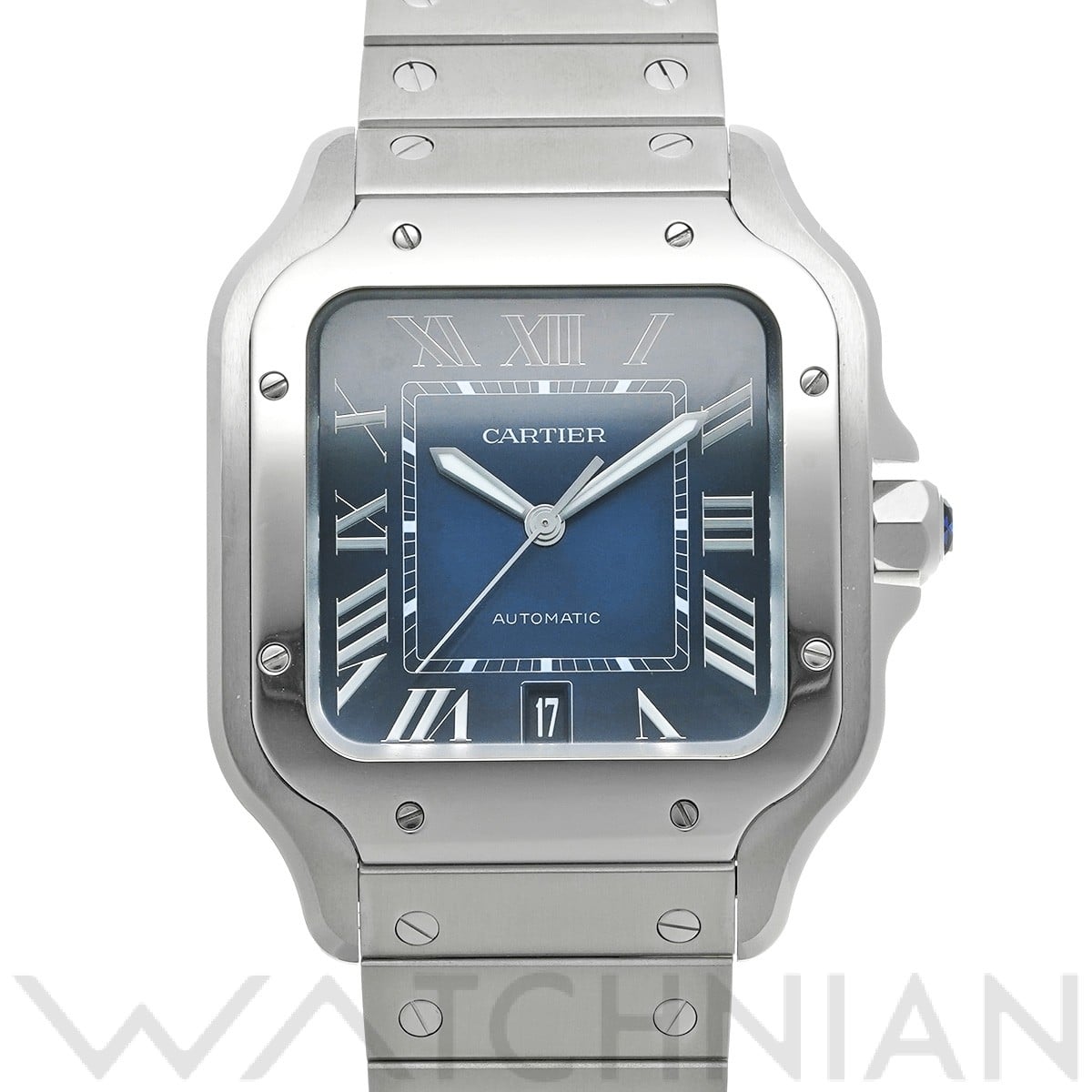 カルティエ サントス ドゥ カルティエ LM WSSA0030 ブルー・グラデーション メンズ 時計 【中古】【wristwatch】