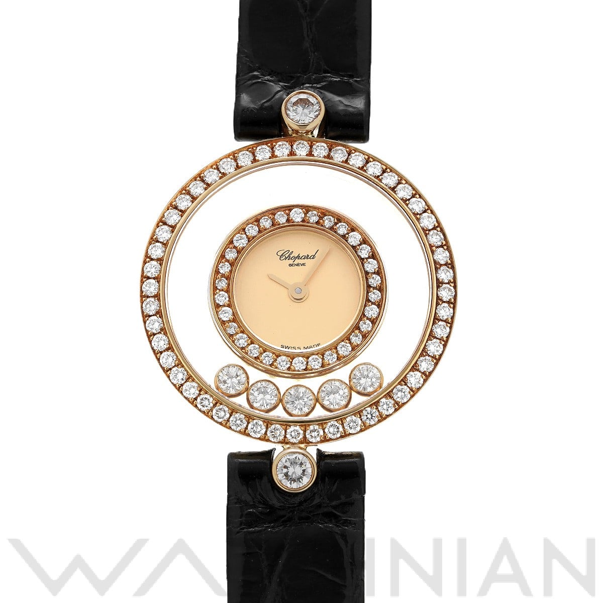 ショパール ハッピーダイヤモンド 20/3957 ゴールド/ダイヤモンド レディース 時計 【中古】【wristwatch】