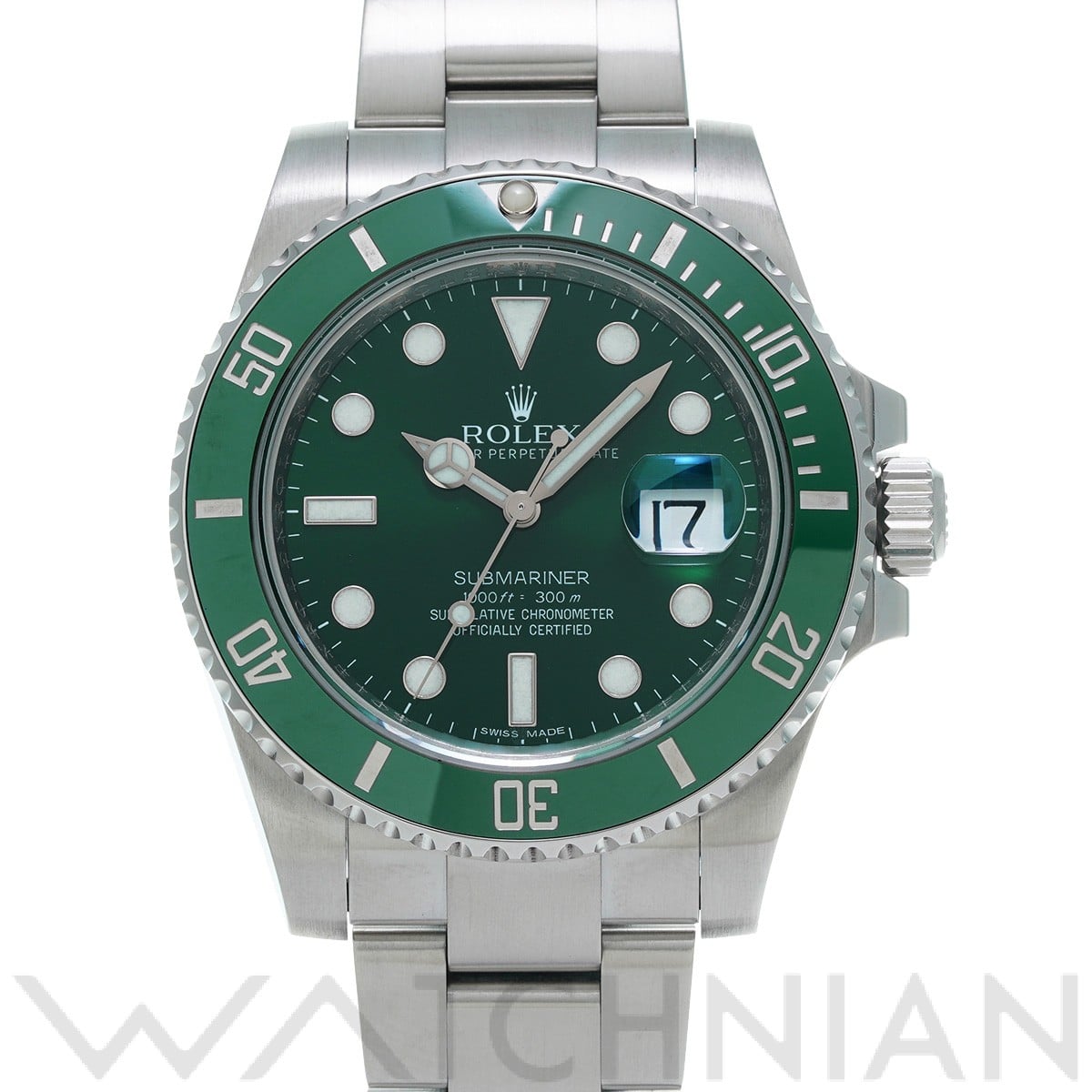 ロレックス サブマリーナ デイト 116610LV グリーン メンズ 時計 【中古】【wristwatch】