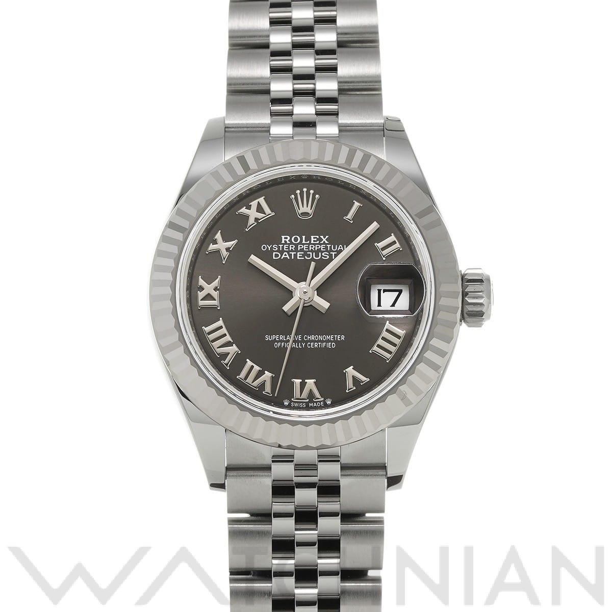 ロレックス レディ デイトジャスト 28 279174 ダークグレー レディース 時計 【中古】【wristwatch】