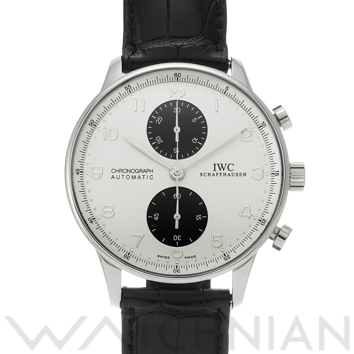IWC ポルトギーゼ クロノグラフ IW371411 シルバー/ブラック メンズ 時計 【中古】【wristwatch】