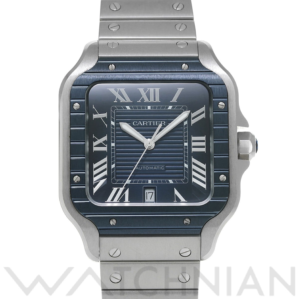 カルティエ サントス ドゥ カルティエ LM WSSA0048 ブルー メンズ 時計 【中古】【wristwatch】