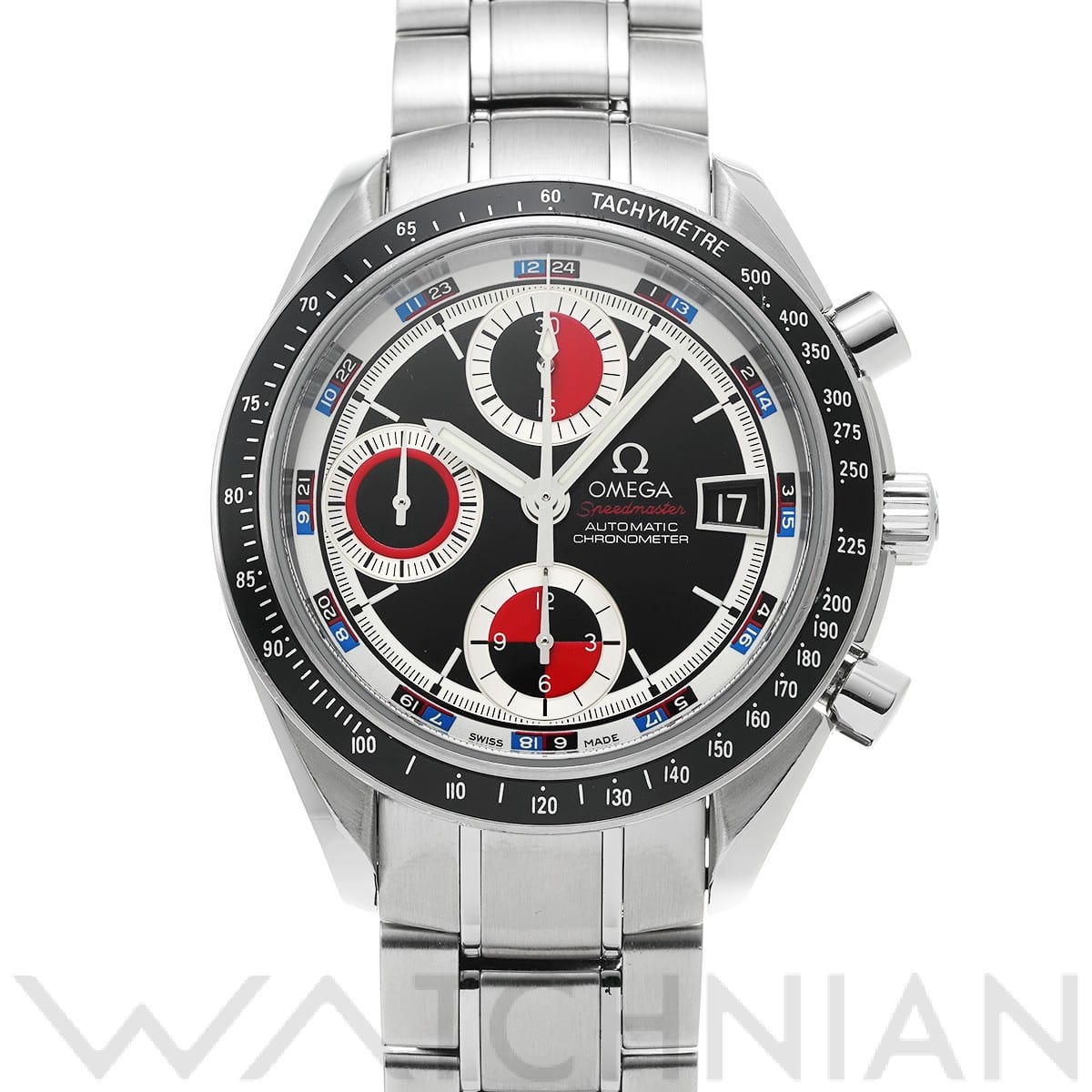 オメガ スピードマスター デイト 3210.52 ブラック/レッド メンズ 時計 【中古】【wristwatch】