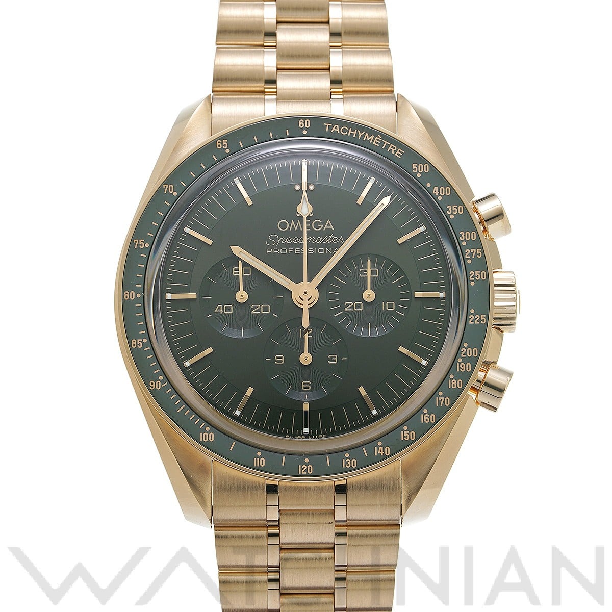 オメガ スピードマスター ムーンウォッチ プロフェッショナル コーアクシャル マスタークロノメーター 310.60.42.50.10.001 グリーン メンズ 時計 【未使用】【wristwatch】