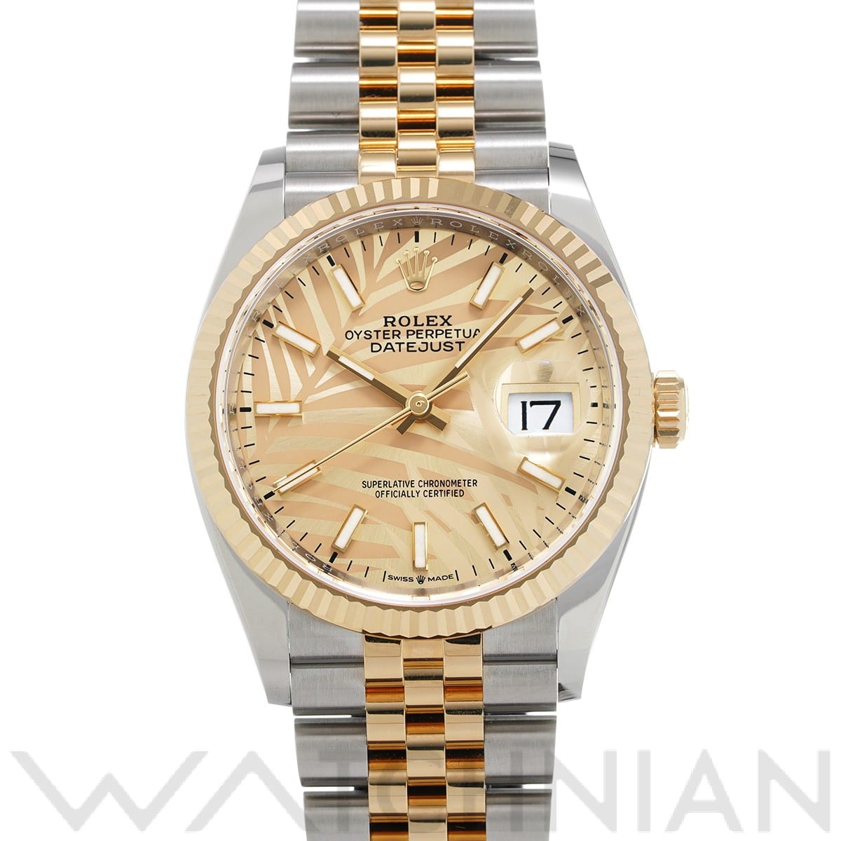 ロレックス デイトジャスト 36 126233 ゴールデン パームモチーフ メンズ 時計 【中古】【wristwatch】