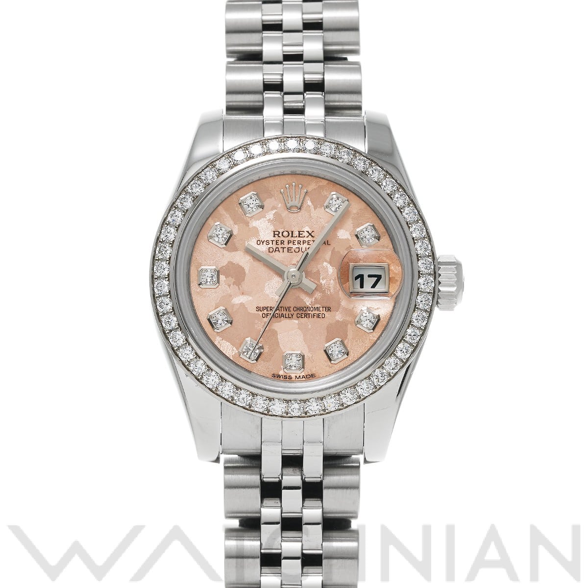 ロレックス レディ デイトジャスト 26 179384G ピンクゴールドクリスタル/ダイヤモンド レディース 時計 【中古】【wristwatch】