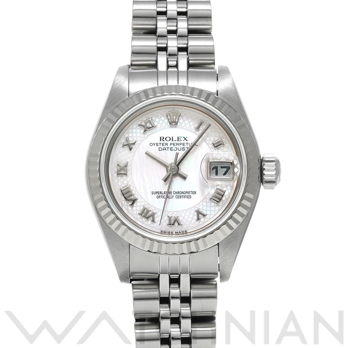 ロレックス レディ デイトジャスト 26 79174NRD ホワイトシェル レディース 時計 【中古】【wristwatch】