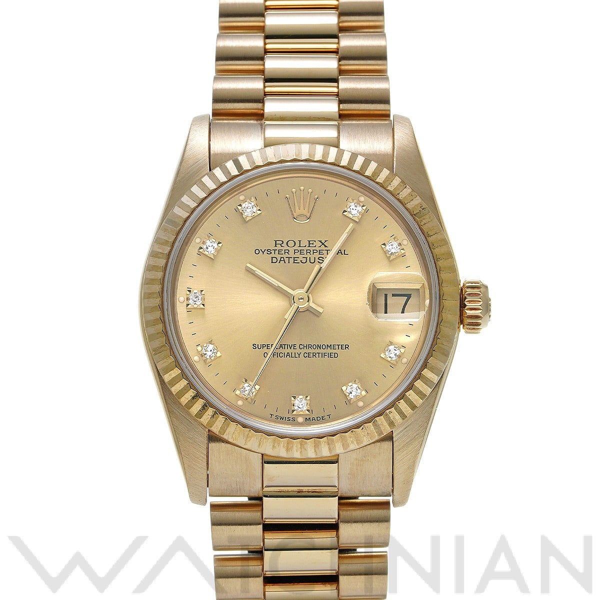 ロレックス / ROLEX デイトジャスト 68278G シャンパン/ダイヤモンド ユニセックス 時計 【中古】【wristwatch】