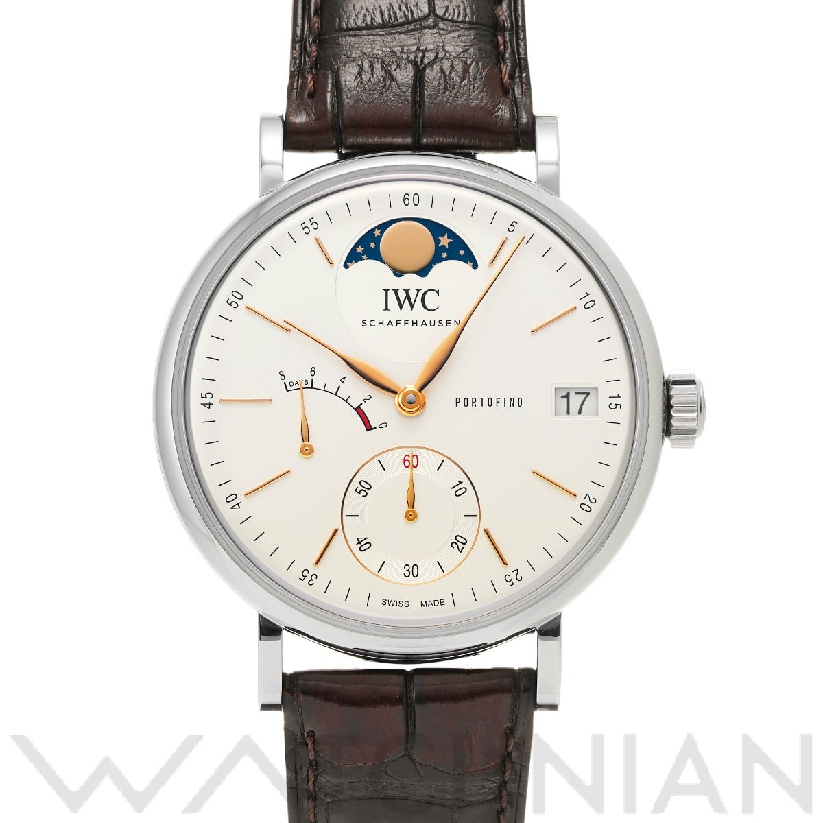 IWC ポートフィノ ハンドワインド ムーンフェイズ IW516401 シルバー メンズ 時計 【中古】【wristwatch】
