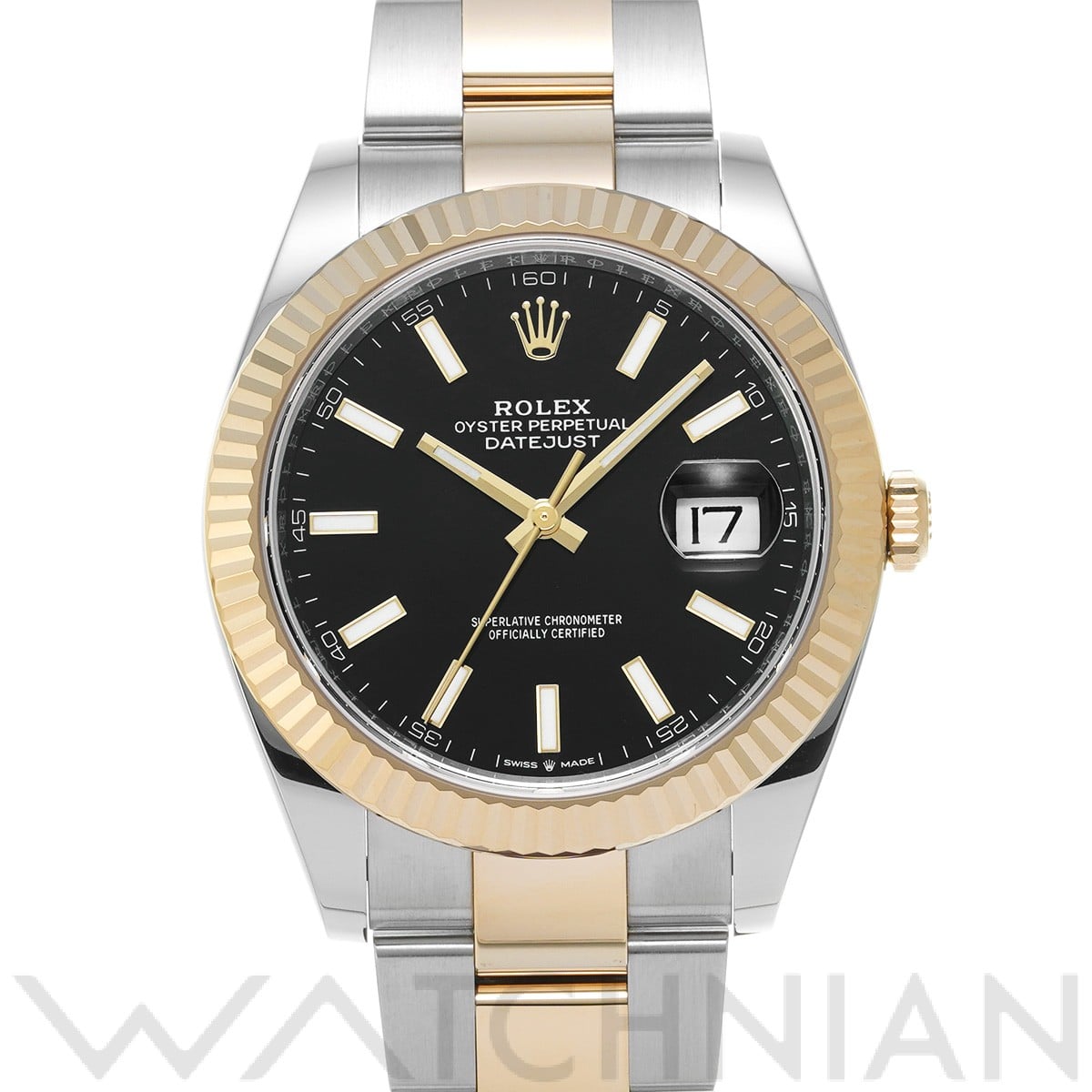 ロレックス デイトジャスト 41 126333 ブライトブラック メンズ 時計 【中古】【wristwatch】