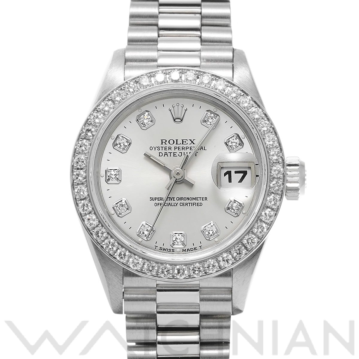 ロレックス デイトジャスト 69136G シルバー/ダイヤモンド レディース 時計 【中古】【wristwatch】