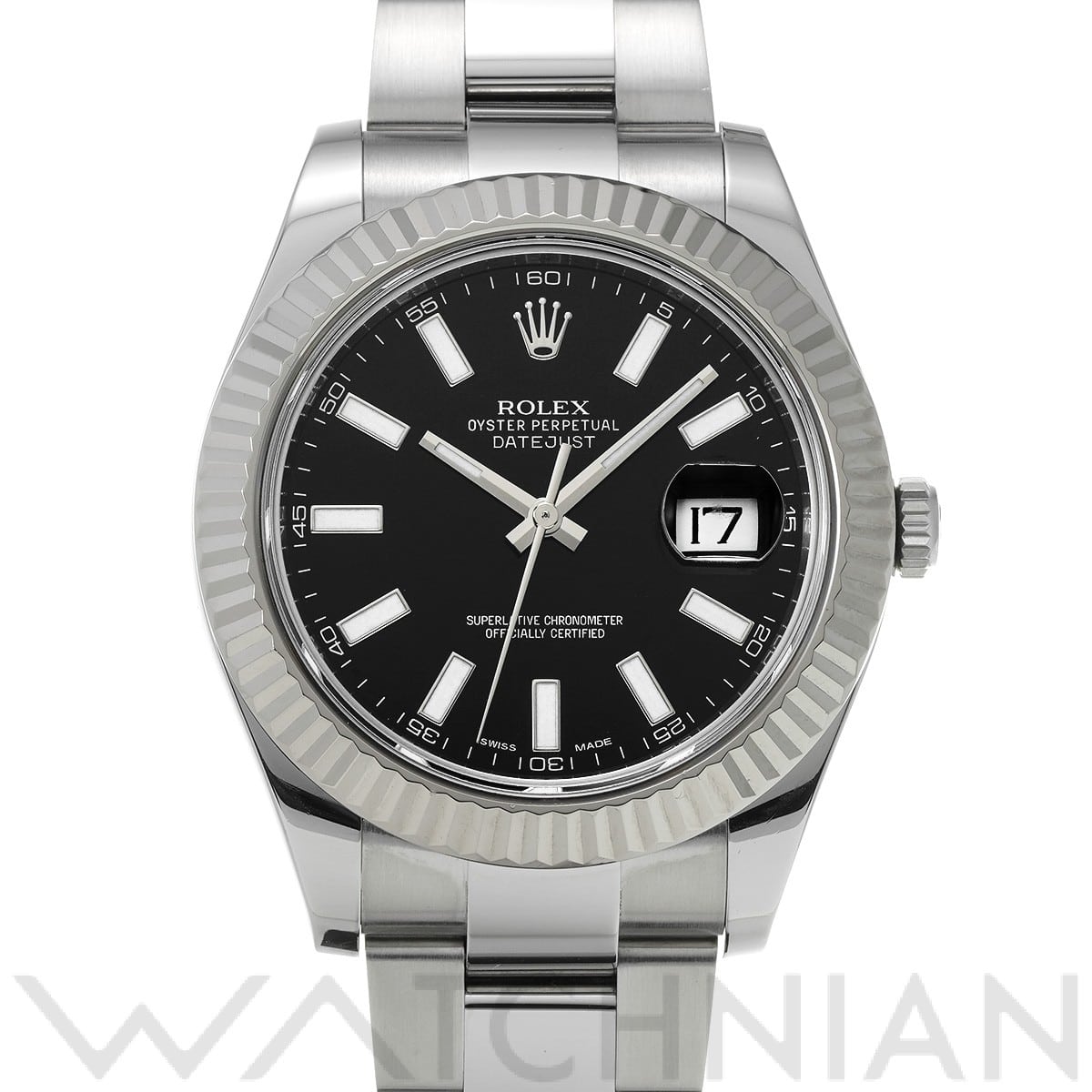 ロレックス デイトジャスト II 116334 ブラック メンズ 時計 【中古】【wristwatch】