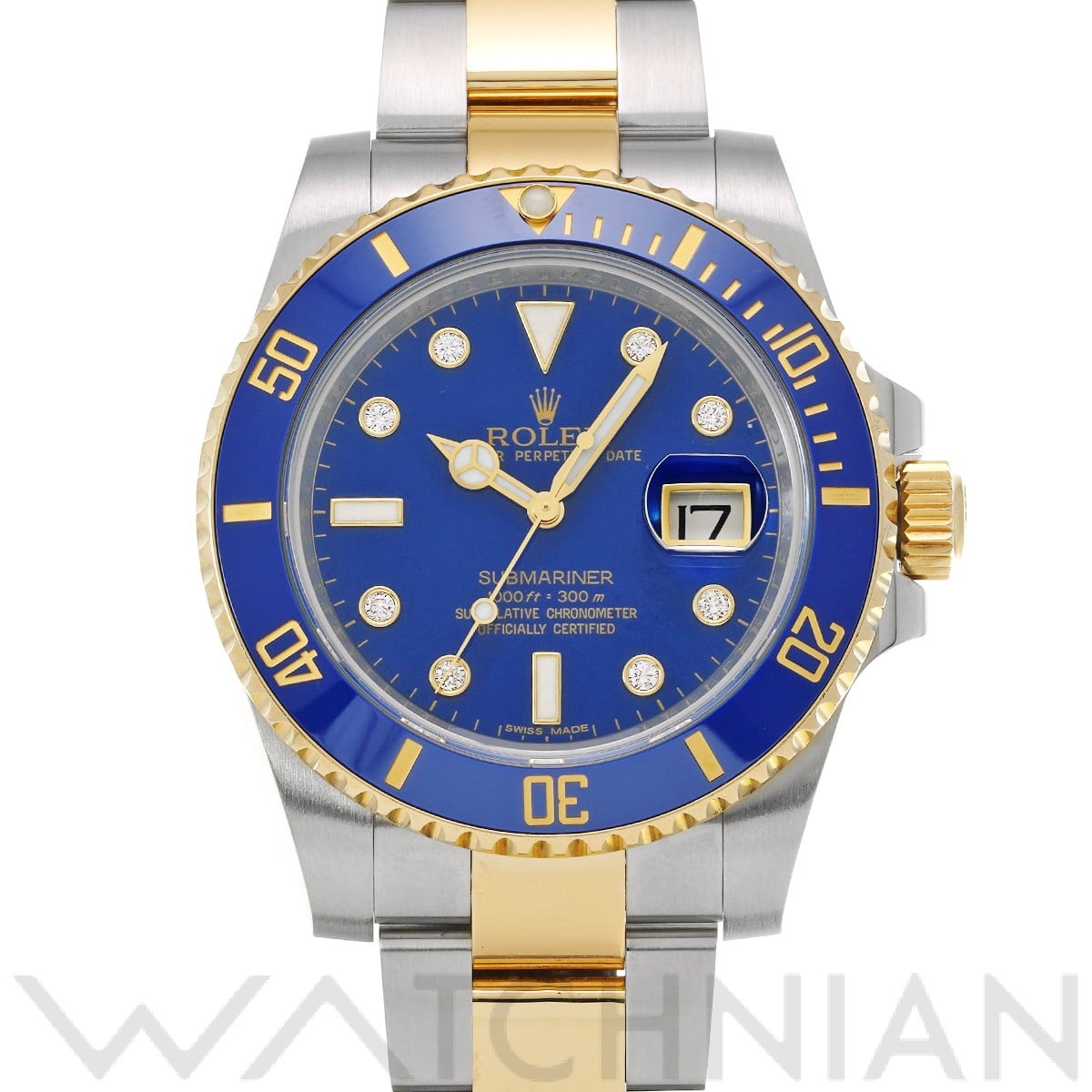 ロレックス サブマリーナ デイト 116613GLB マットブルー/ダイヤモンド メンズ 時計 【中古】【wristwatch】