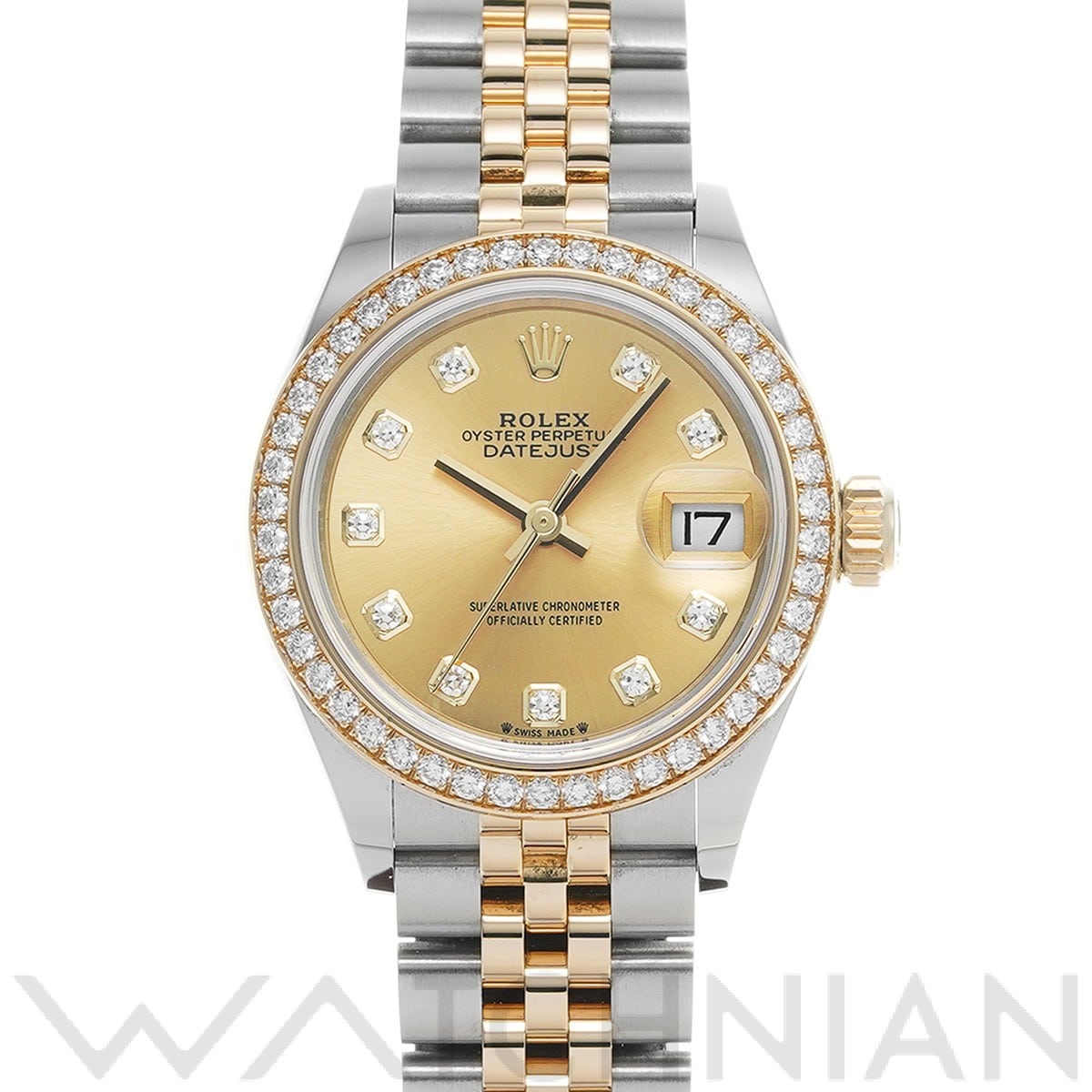 ロレックス レディ デイトジャスト 28 279383RBR シャンパン/ダイヤモンド レディース 時計 【中古】【wristwatch】