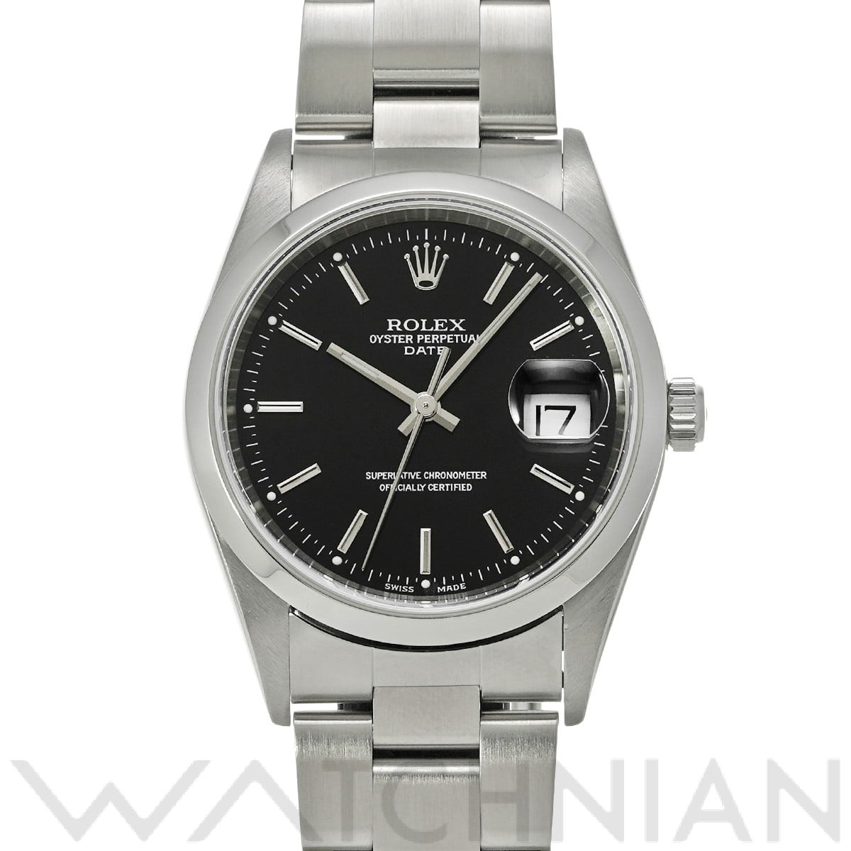 ロレックス オイスターパーペチュアル デイト 15200 ブラック メンズ 時計 【中古】【wristwatch】