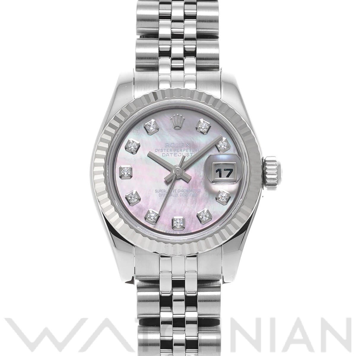 ロレックス レディ デイトジャスト 26 179174NG ブラックシェル/ダイヤモンド レディース 時計 【中古】【wristwatch】