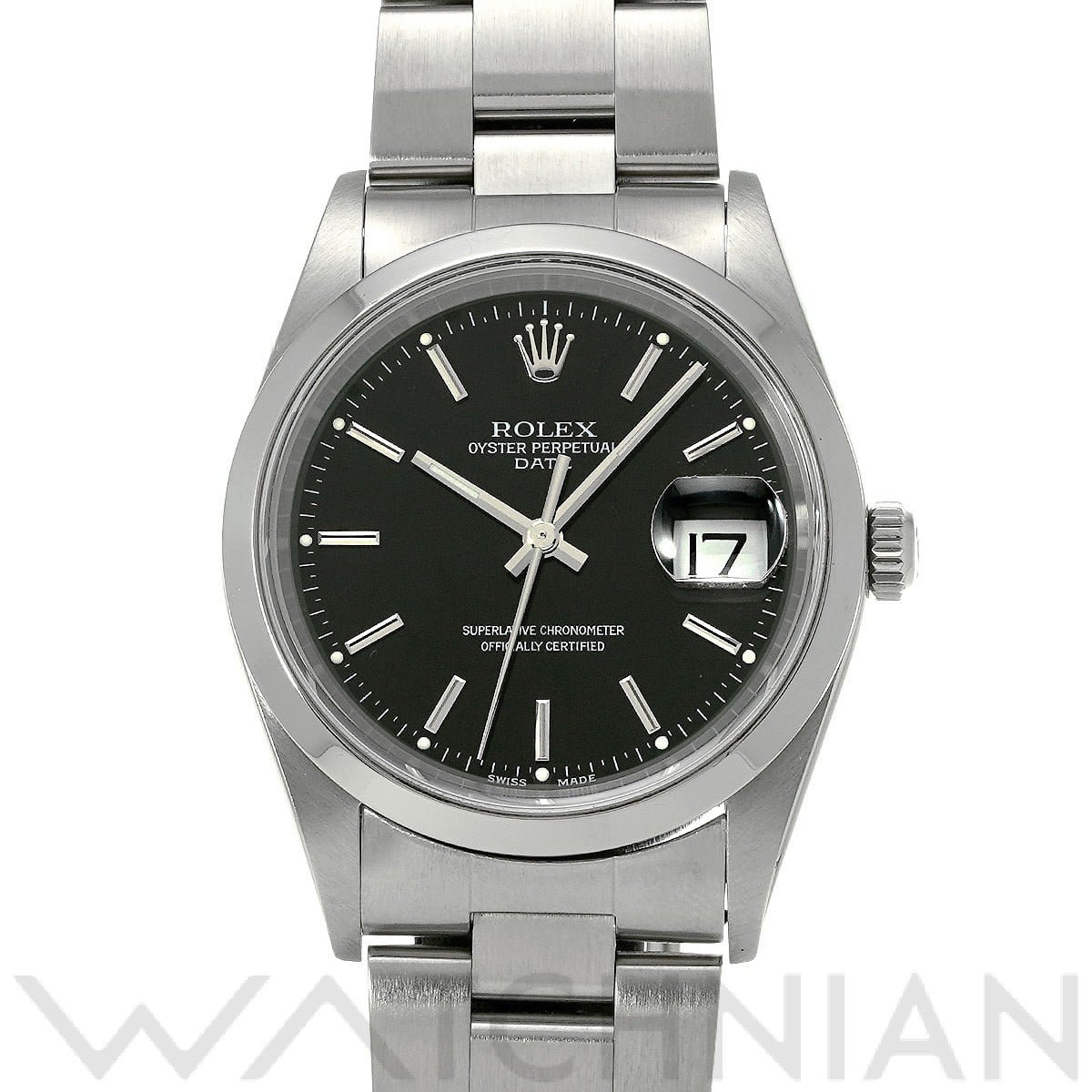 ロレックス オイスターパーペチュアル デイト 15200 ブラック メンズ 時計 【中古】【wristwatch】