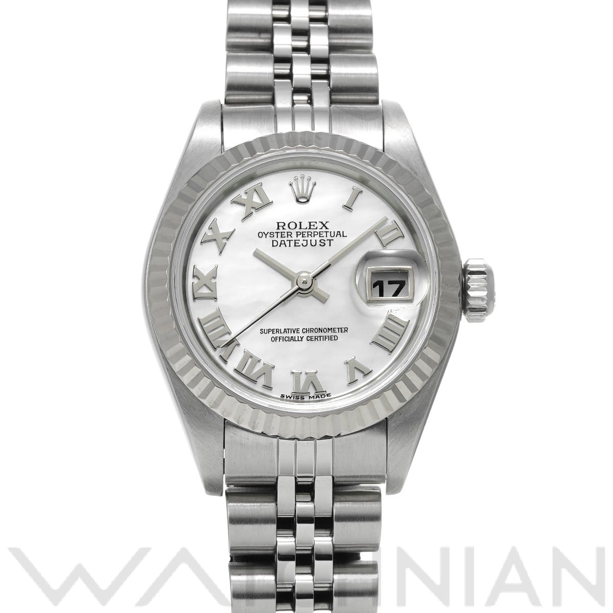 ロレックス デイトジャスト 79174NR ホワイトシェル レディース 時計 【中古】【wristwatch】