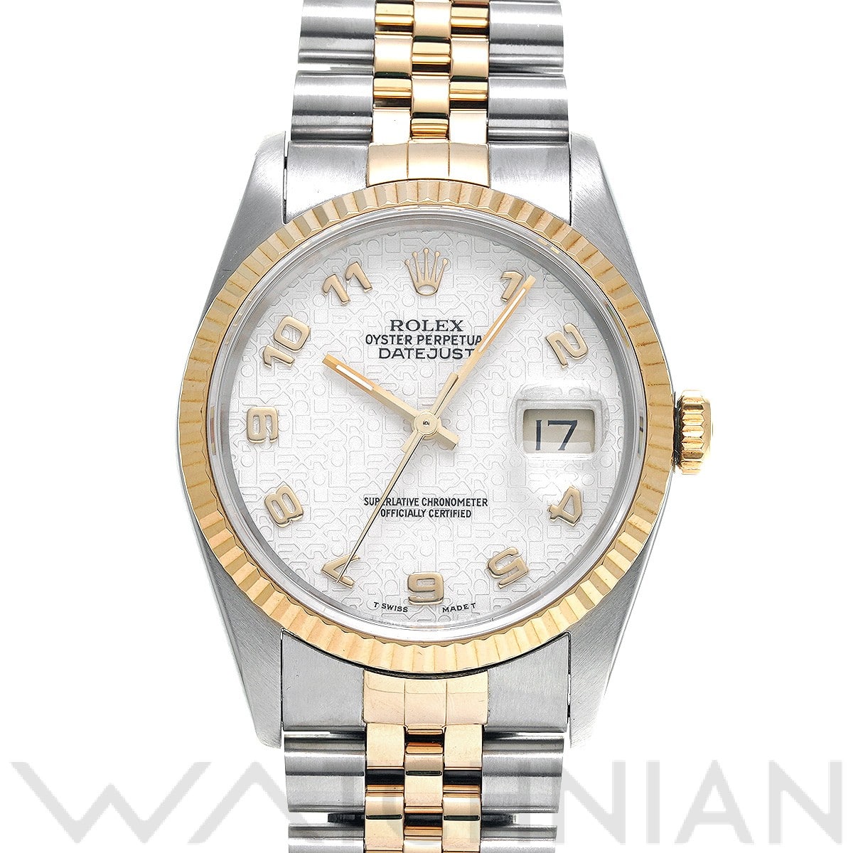 ロレックス デイトジャスト 16233 アイボリーコンピュータ メンズ 時計 【中古】【wristwatch】