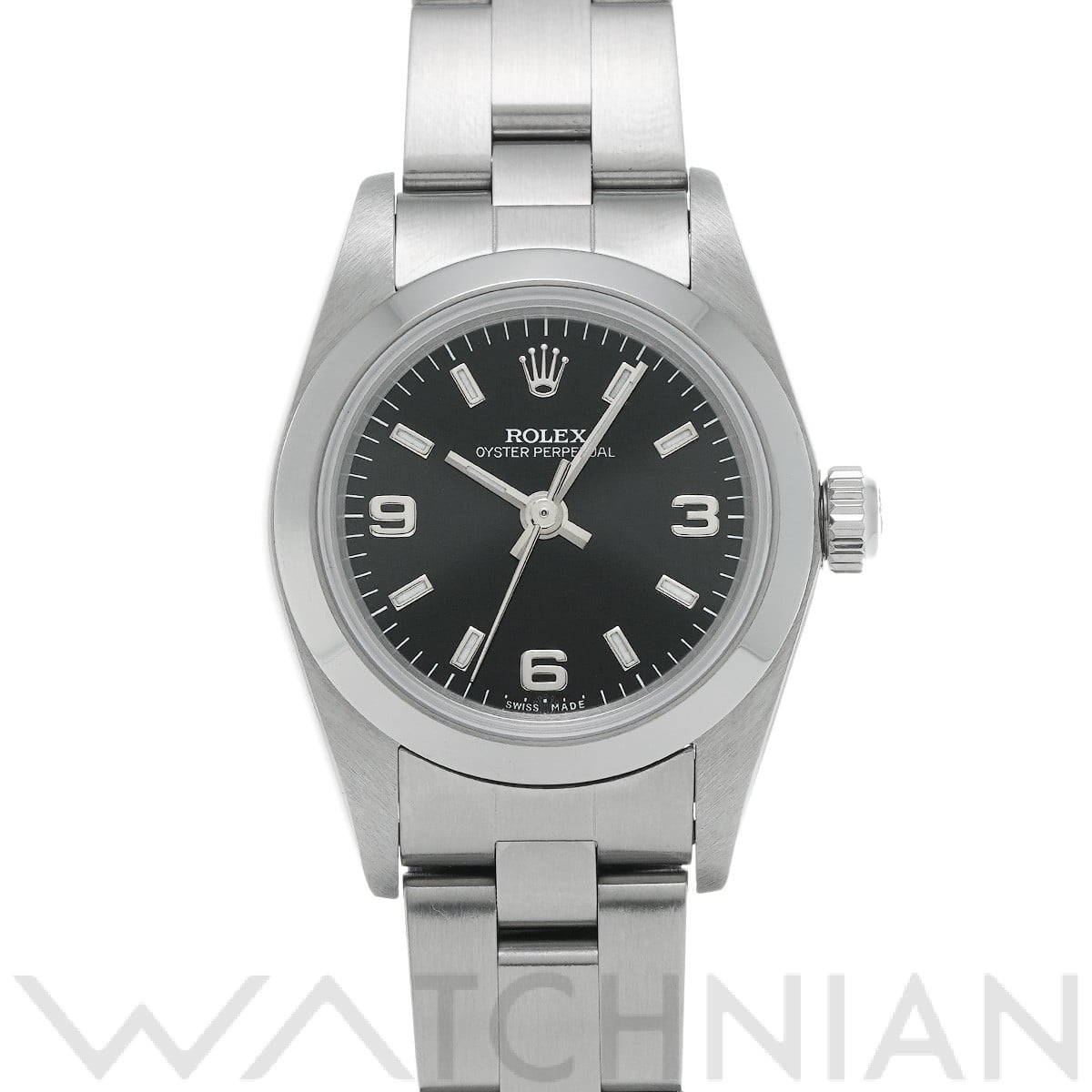 ロレックス / ROLEX オイスターパーペチュアル 76080 ブラック レディース 時計 【中古】【wristwatch】