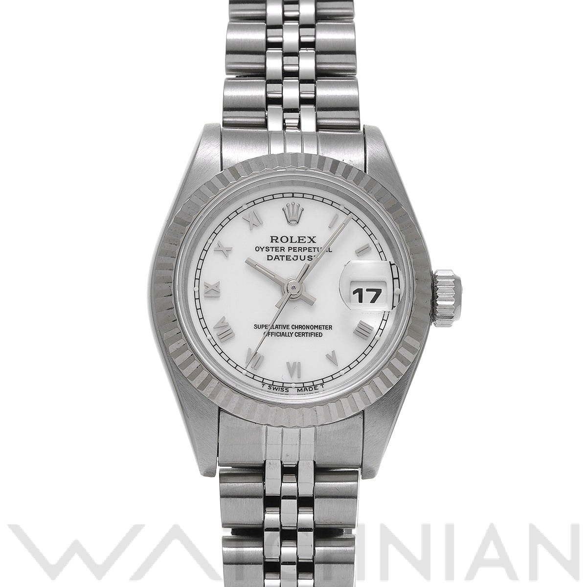 ロレックス デイトジャスト 69174 ホワイト レディース 時計 【中古】【wristwatch】