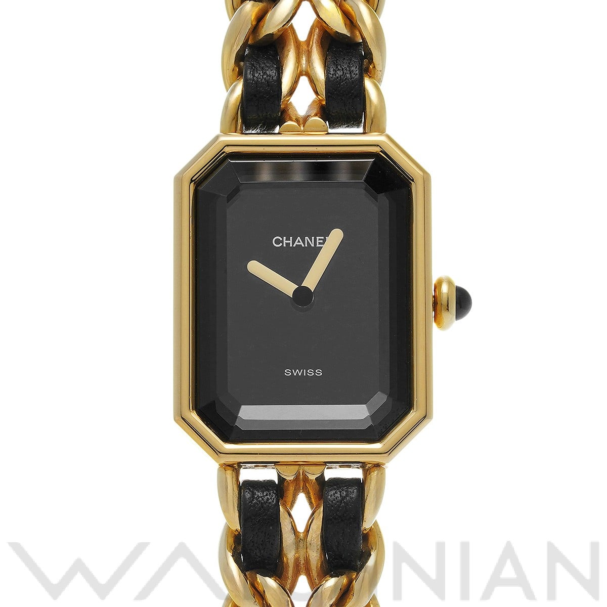 シャネル プルミエール L H0001 ブラック レディース 時計 【中古】【wristwatch】