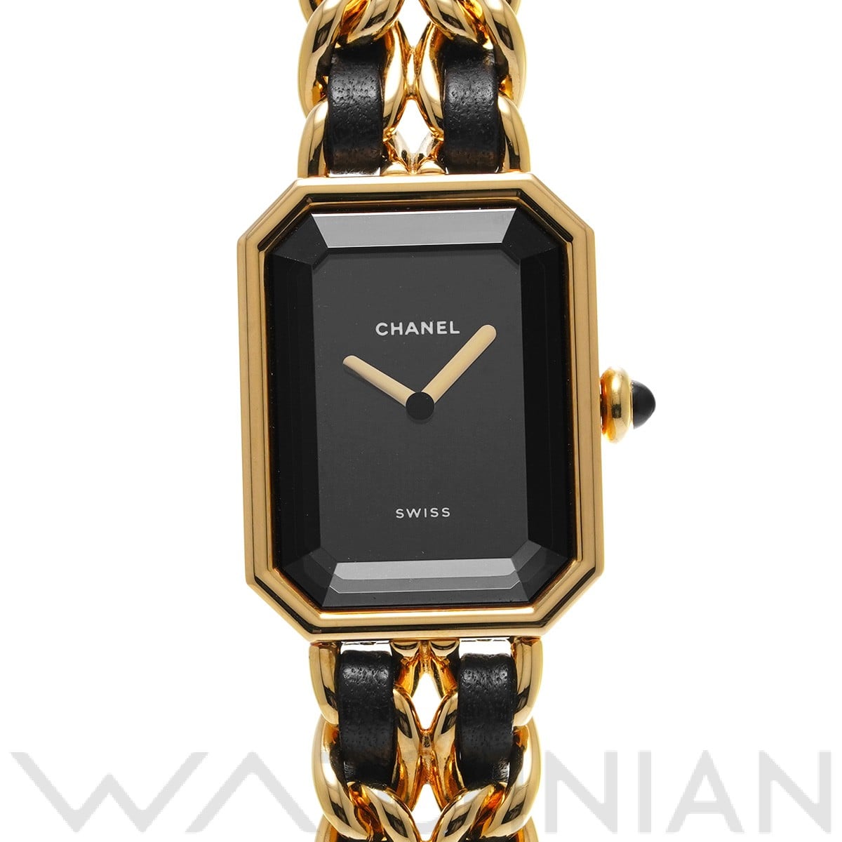 シャネル プルミエール M H0001 ブラック レディース 時計 【中古】【wristwatch】