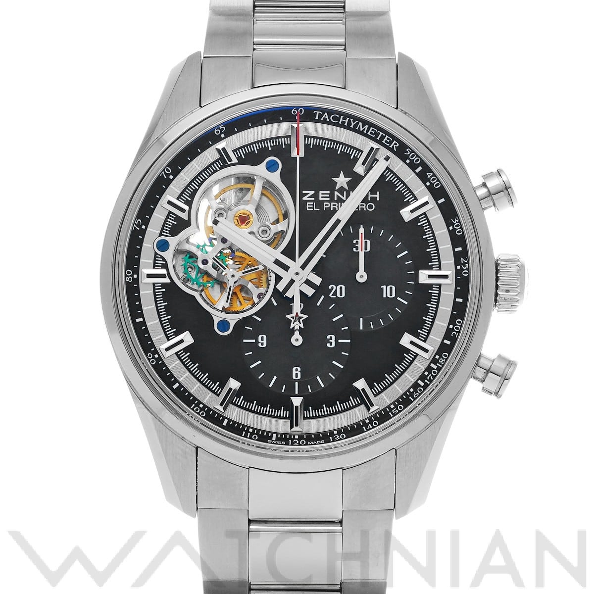 ゼニス / ZENITH クロノマスター エル・プリメロ オープン 03.2040.4061/21.M2040 ブラック メンズ 時計 【中古】【wristwatch】