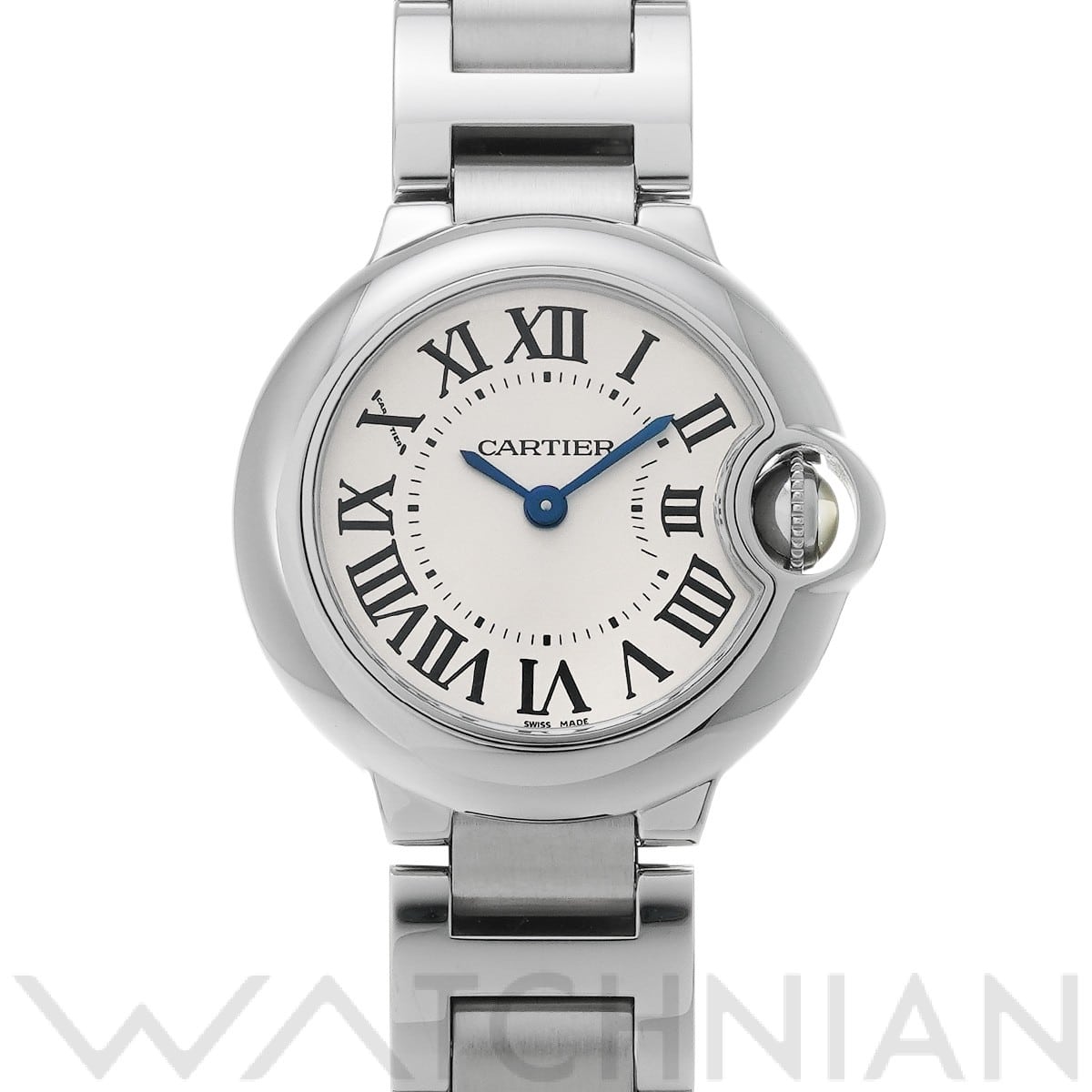 カルティエ バロンブルー ドゥ カルティエ 28mm W69010Z4 シルバー レディース 時計 【中古】【wristwatch】