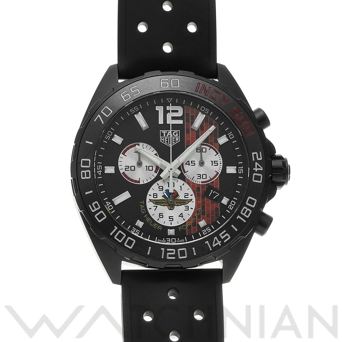 タグ ホイヤー フォーミュラ1 クォーツ クロノグラフ インディ500 CAZ101AD.FT8024 ブラック/シルバー メンズ 時計 【中古】【wristwatch】