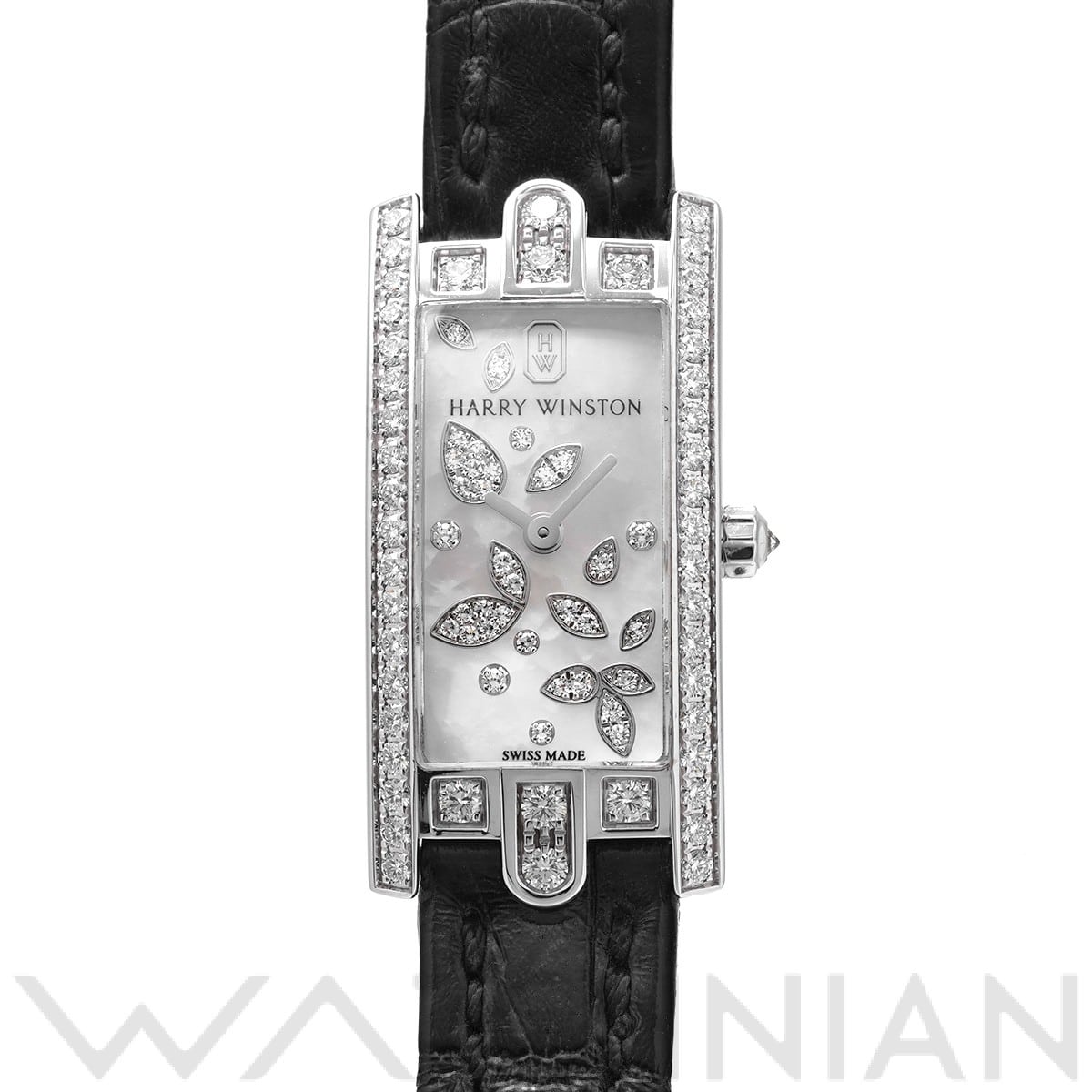 ハリー ウィンストン アヴェニュー C ミニ リリークラスター AVCQHM16WW049 ホワイトシェル/ダイヤモンド レディース 時計 【中古】【wristwatch】