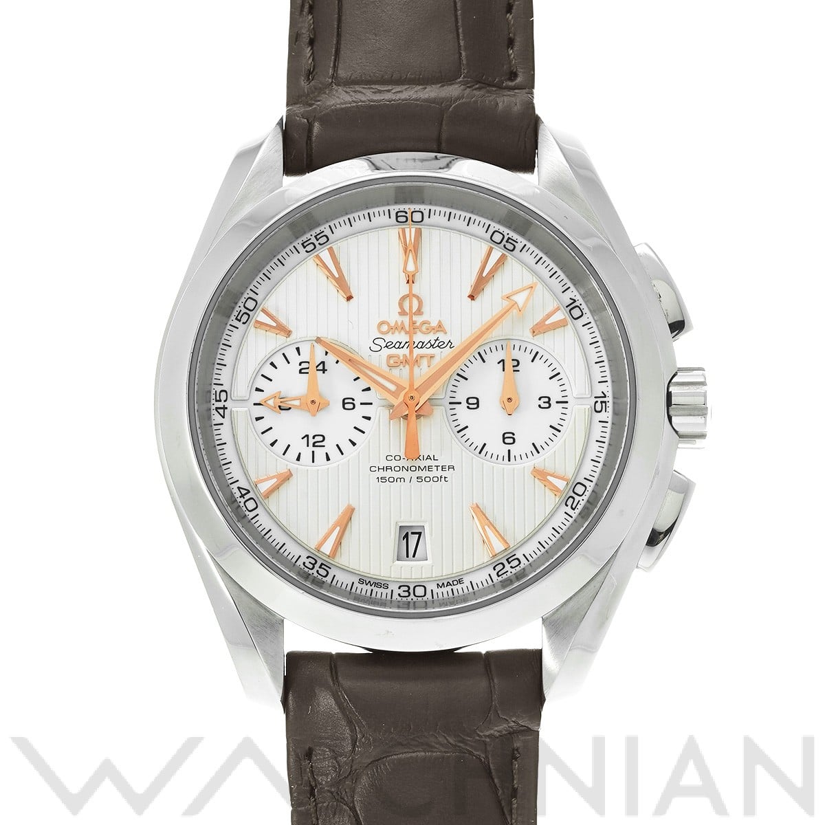 オメガ / OMEGA シーマスター アクアテラ コーアクシャル クロノグラフ GMT 231.13.43.52.02.001 シルバー メンズ 時計 【中古】【wristwatch】