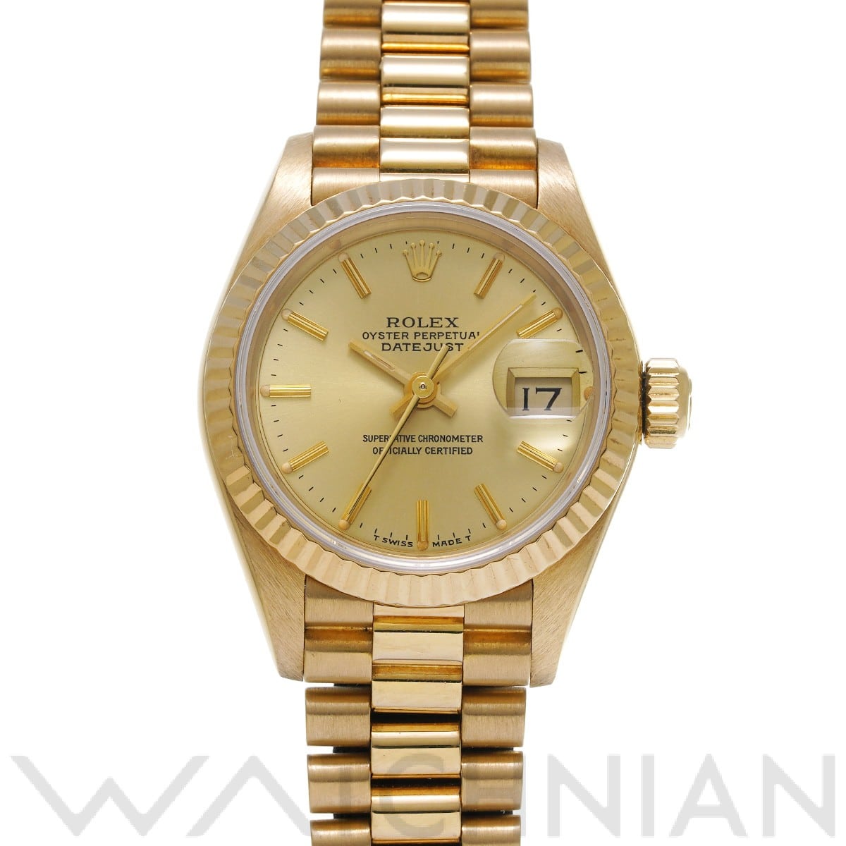 ロレックス デイトジャスト 69178 シャンパン レディース 時計 【中古】【wristwatch】