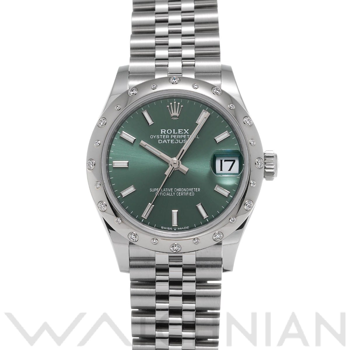 ロレックス デイトジャスト 31 278344RBR ミントグリーン ユニセックス 時計 【中古】【wristwatch】