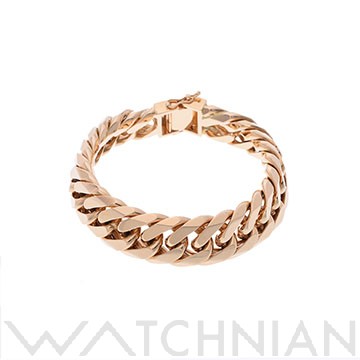 ノーブランド 六面ダブル 喜平 ブレスレット ゴールド K18イエローゴールド YG メンズ ジュエリー 【中古】【jewelry】