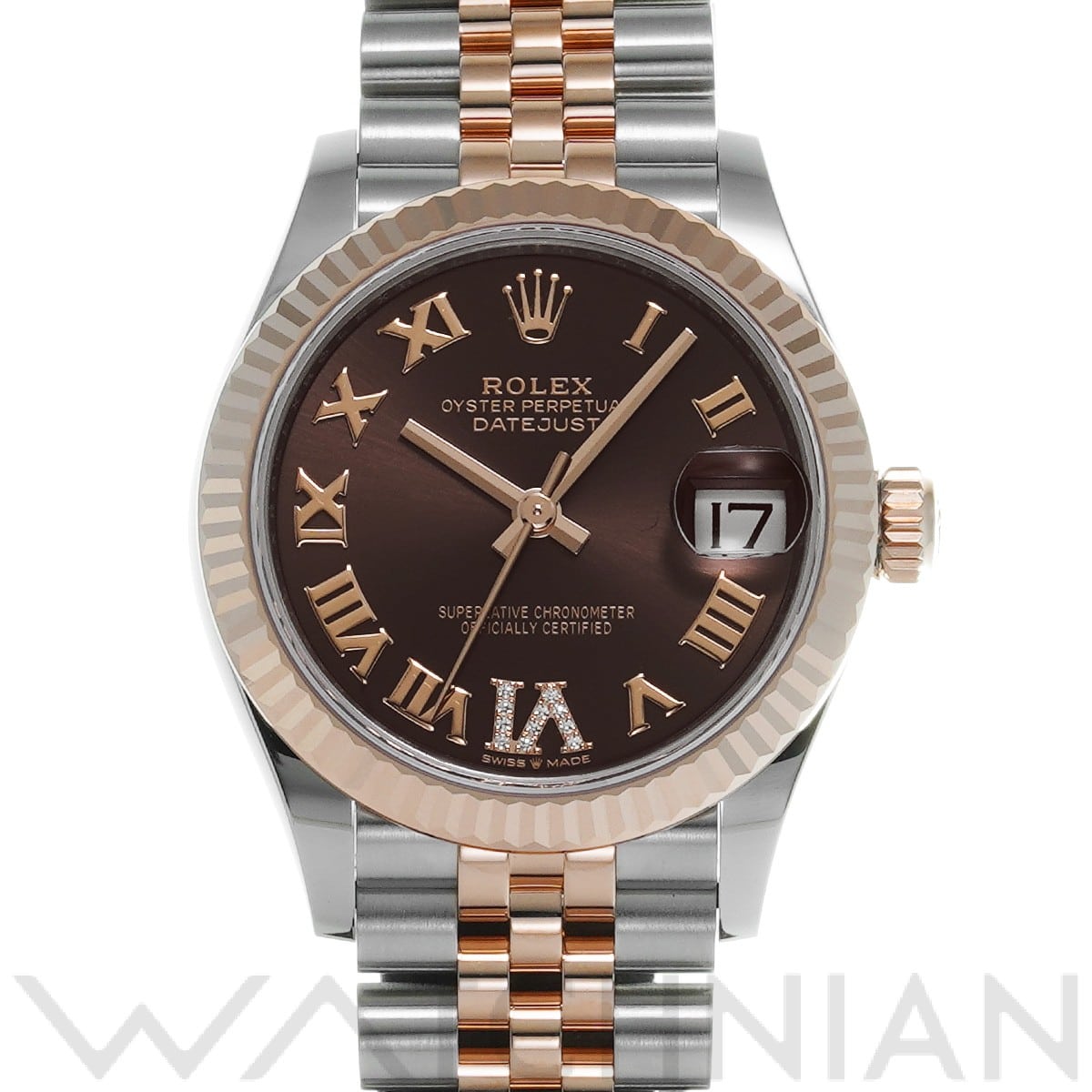 ロレックス デイトジャスト 31 278271 チョコレート/ダイヤモンド ユニセックス 時計 【未使用】【wristwatch】